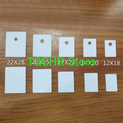 100pcs TO-220/247/264 TO-3P Aluminium Oxideceramic Plate Socketed Thermal Insulation Ceramic Heat Dissipation Ceramic Plate Only