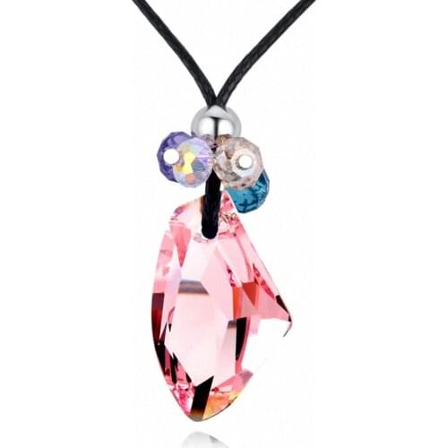 TRACYSWING 5 Colors Real Rose Gold Color Austrian Crystals Sweater pendant necklace for women monkey style #TW132366