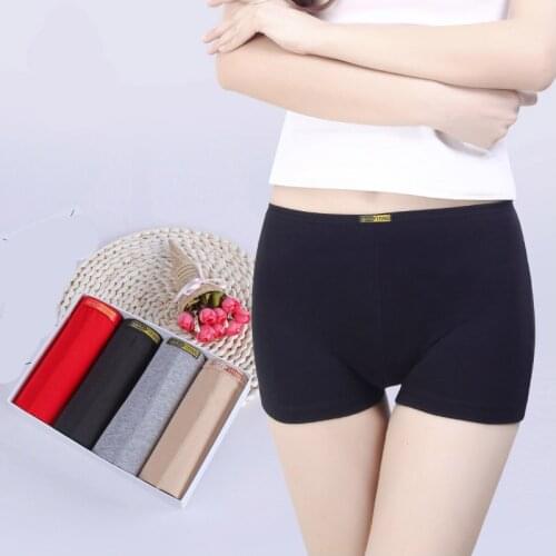 Big size Cotton Panty Women Boyshort Female Breathable Lady Safety Underwear Girls Underpant Casual Briefs Shorts students S-3XL