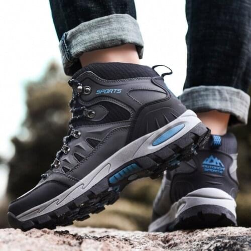 Outdoor Hiking Boots Men Women Lace Up Walking Shoes Climbing Fishing Shoe Breathable Mountain Sport Boot Men Woman Sneakers