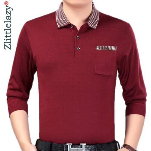 2020 Brand Casual Solid Fitness Long Sleeve Polo Shirt Men Poloshirt Jersey Pocket Mens Polos Tee Shirts Dress Fashions 90352