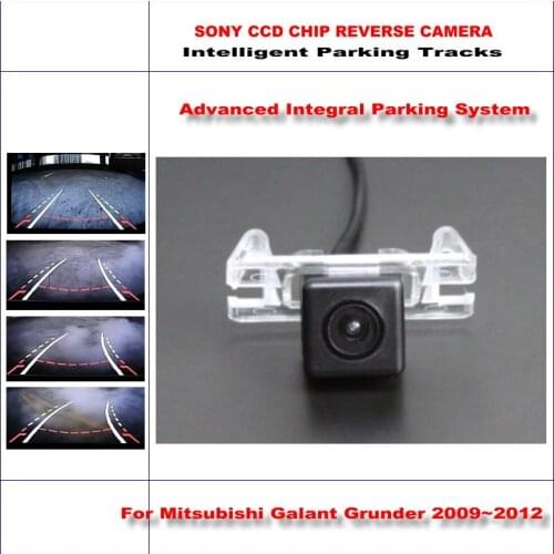 Car Rear Back Camera For Mitsubishi Galant Grunder 2009-2012 Reverse View Intelligent Parking Tracks CCD CAM