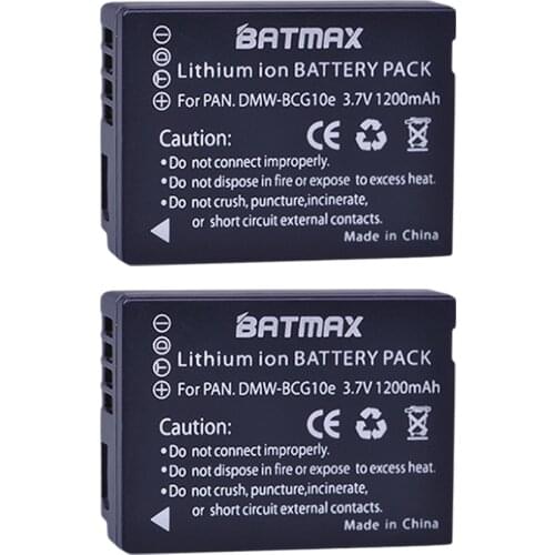 2pc 1200mAh DMW-BCG10 BCG10 BCG10E battery for Panasonic Lumix DMC-3D1 DMC-TZ7 DMC-TZ8 DMC-TZ10 DMC-TZ18