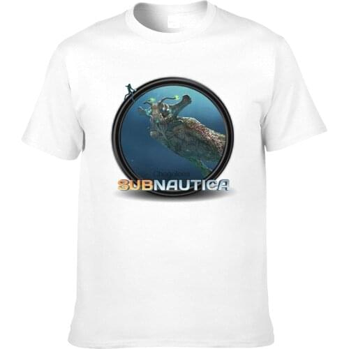 Crottsmills with Subnautica Icon Shirt Cotton Men T Shirts White