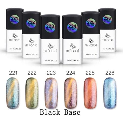 MiFanXi Color Series 6ml Chameleon Cat Eyes Nail Gel Polish Magnetic Gel Soak Off UV Gel Polish With Magnet Board