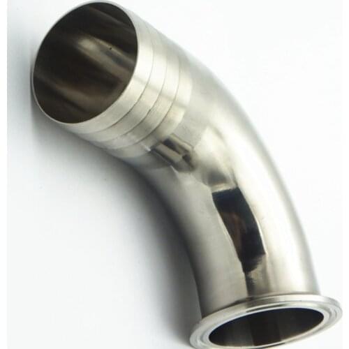 1-1/2" 38mm OD Hose Barb 304 Stainless Steel Sanitary Ferrule 90 Degree Elbow Pipe Fitting For Home Brew Fit 1.5" Tri Clamp