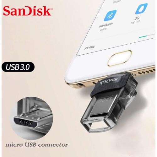 SanDisk Ultra Dual SDDD3 64Gb 128Gb Pen drive 256Gb memory stick read speed up to 130MB/s 32Gb Pendrive 3.1 Flash Drive