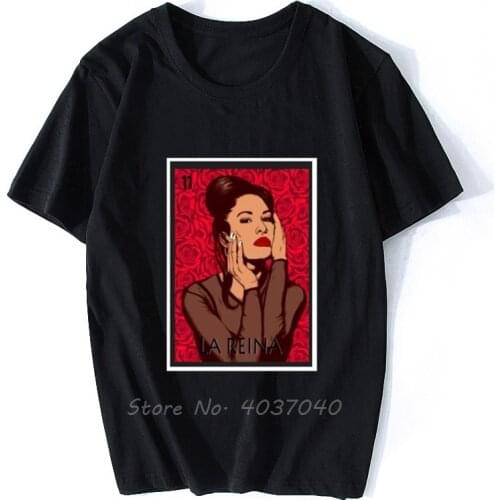 La Reina Selena Quintanilla Shirt Summer Men Short Sleeve T-Shirt Men Cotton Tshirt Hip Hop Tees Tops Streetwear