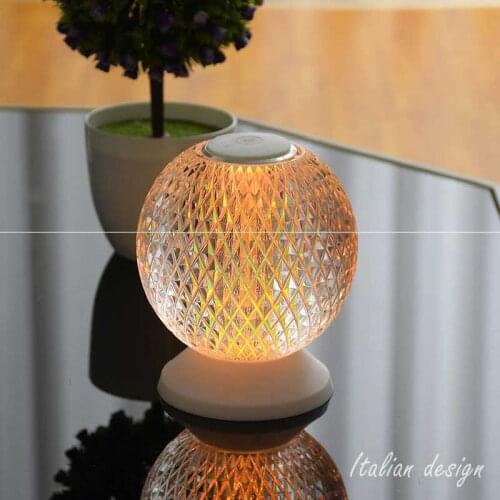 Crystal table lamp, USB charging night light Nordic acrylic table lamp decorative lamp, bedside lamp located in Cartel, Italy