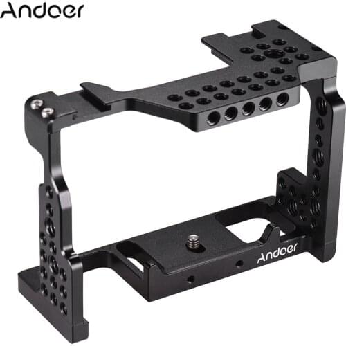 Andoer Camera Cage Aluminum Alloy 1/4" Screw Video Film Movie Making Stabilizer for Sony A7II/A7III/A7SII/A7M3/A7RII/A7RIII