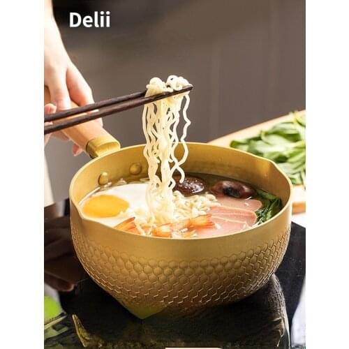 Japanese-style snow pan, Japanese non-stick pot, small pot, small cooking pot, household instant noodle soup pot, induction cook