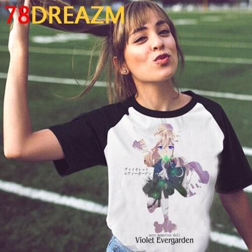 Kawaii Japanese Anime Violet Evergarden T Shirt Women 2021 Summer Tops Cartoon Graphic Tees Funny Harajuku Manga T-shirt Female