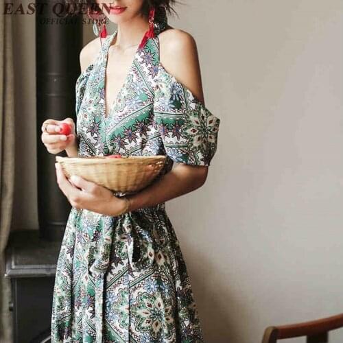 Dresses summer 2018 women hippie boho clothing chic dress beach fashion hippie chic female summer 2018 dress women ZZ024