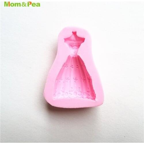 MPA2152 Dress Shaped Silicone Mold Gum Paste Chocolate Ornamental Fondant Mould Cake Decoration Tools