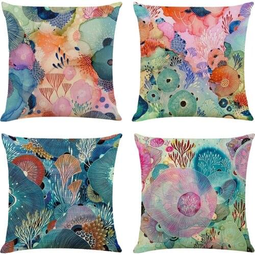 Sea Style Cushion Cover Decorative Pillows Fashion Seat Cushions Home Decor Soft Flax Throw Pillow Sofa Pillowcase