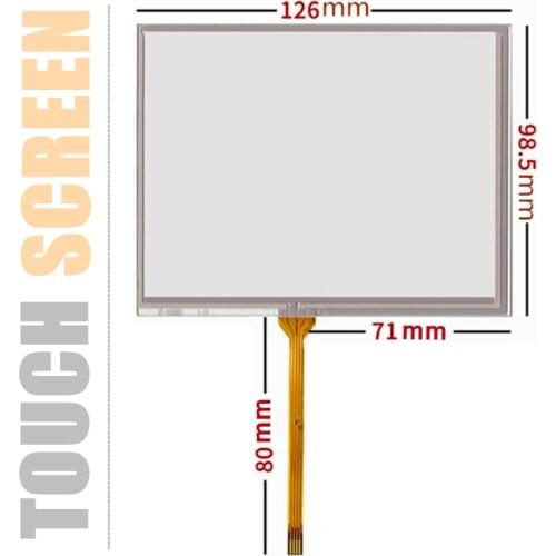 New 5.6 Inch 4 Wire Resistive Touch Screen Panel Digitizer 126mmx99mm For AT056TN04 V.6 Screen touch panel Glass Free shipping