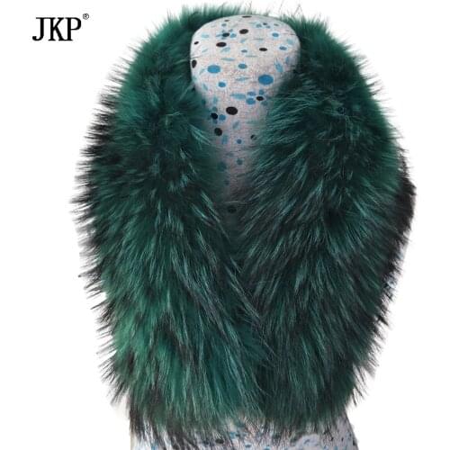 New Genuine raccoon fur collar ( Blue/Orange/Pink/Green) scarf shipping free