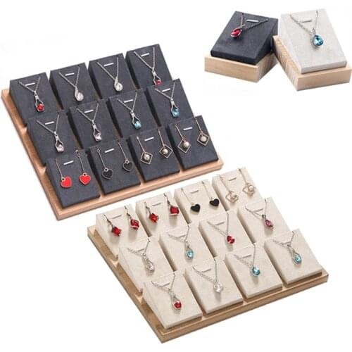 Pine/Bamboo Necklace Jewelry Pendant Display Stand Holder Two Types Pendant Bracelet Earrings Display Jewelry Display Shelf