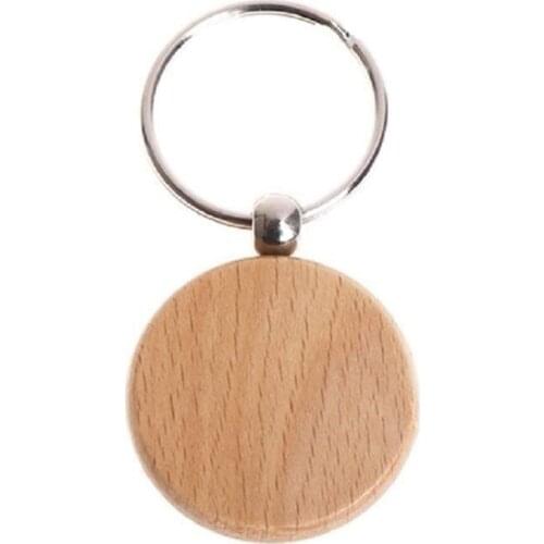 Blank Wooden Keychain Rectangular Engraving Key Tag Can Be Engraved DIY Keyring Unfinished Wood for Crafts
