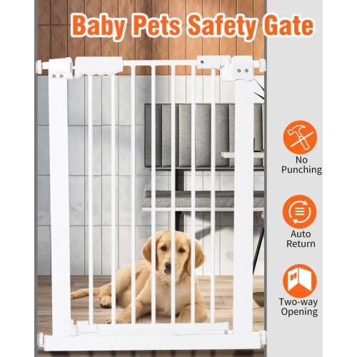 Adjustable Baby Safety Door Gate Pet Dog Cat Fence Stair Door Metal High Strength Iron Gate For Kids Safety 61-70.9cm