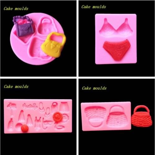 Christmas Mini handbags, Department stores, fun underwear DIY chocolate baking tools, liquid silicone sugar mold WMJ-897