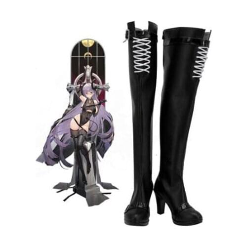 Azur Lane Gneisenau Cosplay Shoes High Heel Boots for Adult Women Shoes Costume Accessories Custom Made Halloween Party Shoes