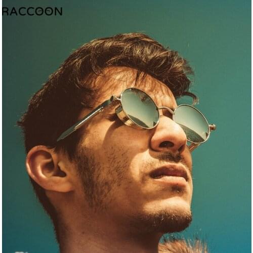 Classic Gothic Steampunk Circle Sunglasses Men Women Retro Round Male Punk Sun Glasses Fashion Metal Frame Driving Goggle Uv400