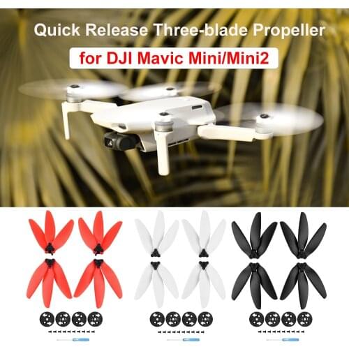 Three-blade Propeller for DJI Mavic Mini1/2 Spare Parts Noise Silent Reduction Light Weight Props Blade Replacement Accessories