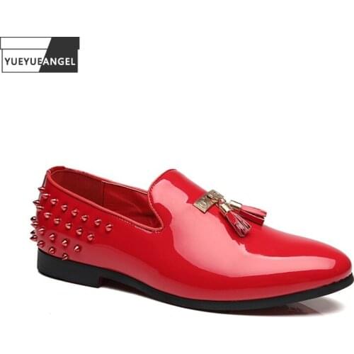 Мужские лакированные туфли YueYueAngel China At AliExpress