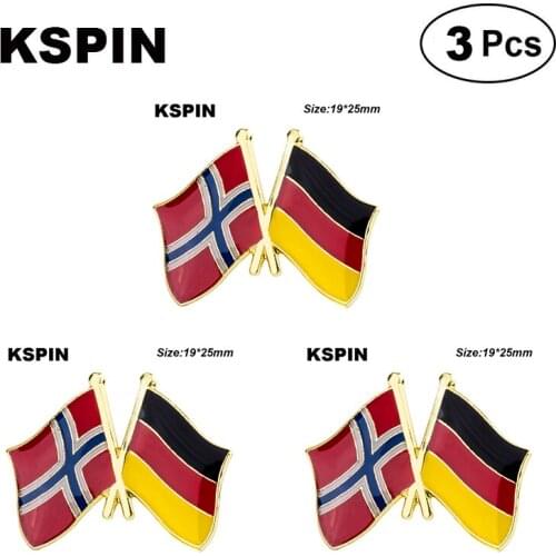 Norway & Germany Lapel Pin Brooches Pins Flag badge Brooch Badges