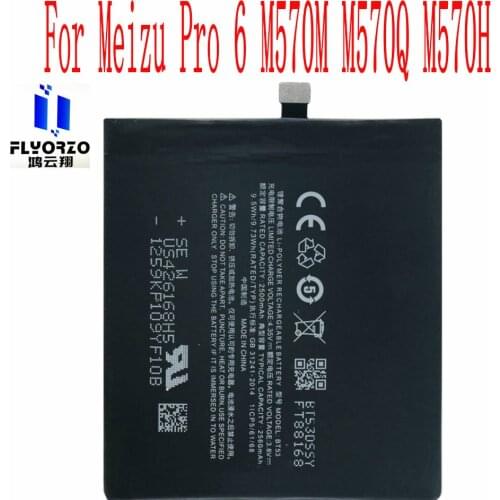 100% Brand new High Quality 2560mAh BT53 Battery For Meizu Pro 6 M570M M570Q M570H Mobile Phone