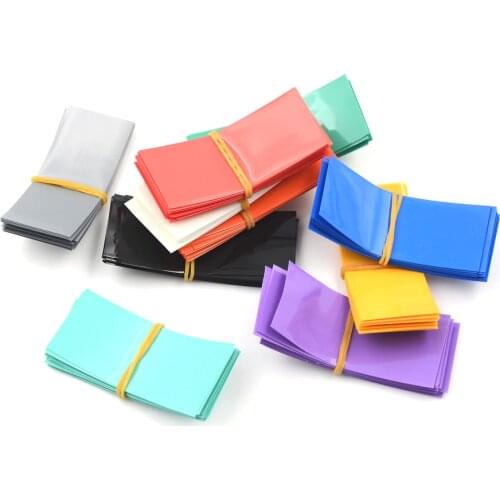 20PCS 30*70mm Battery Film Tape Battery Cover Li-ion 18650 Battery Wrap PVC Heat Shrink Tubing Precut Choice Size