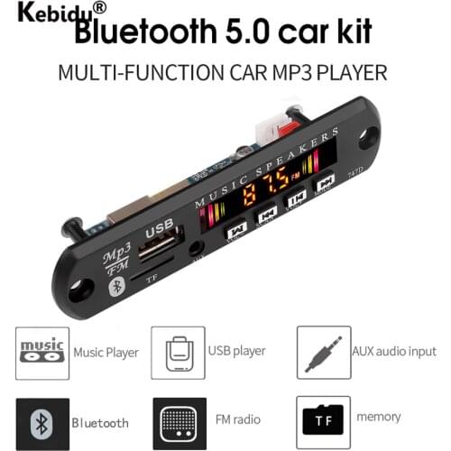 8V 12V 16V Wireless MP3 Player Car Kit Bluetooth MP3 WMA Decoder Board Audio USB TF AUX FM Radio Module With Remote Control