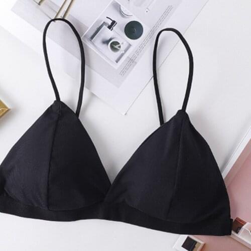 DeRuiLaDy Seamless Soft Bras for Women Underwear Thin Strap Wireless Push Up Bra Backless Comfort Bralette Top Sexy Lingerie