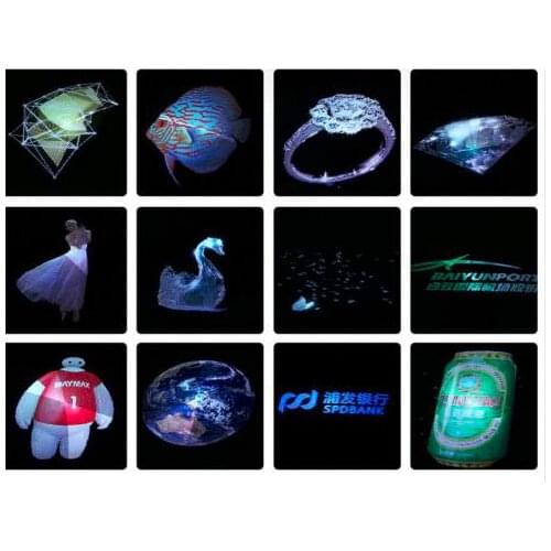 Holographic Fan Advertising Machine 3D Naked 15W Black Eye 85~260V Stereoscopic Projection Imaging