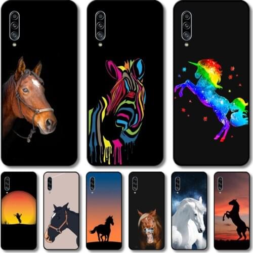 Hot horse Phone Case For Samsung Galaxy A 12 51 52 21 71 70 42 32 10 80 90 E 5G S Black Shell Art Cell Cover