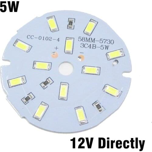 50pcs 12v 3W 5W 7W 9W 12W 15W 21W Lamp Plate Needn't Driver Connect Light Source, 5730 SMD White/ Warm White lamp panel