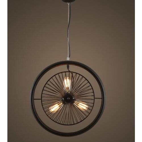 Nordic LOFT personality fan 3 heads chandeliers creative retro iron restaurant coffee shop bar decoration lamps, AC110-220V