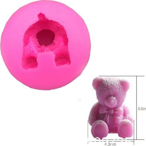 Cute Teddy Bear Shape fondant silicone soap mold kitchen baking chocolate pastry candy Clay making lace decoration tools FT-0121