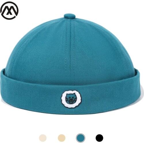 Docker Hat Women Hat Beanie Sailor Hat Male/Female Landlord Hat Cap Cotton Breathable Spring/Autumn Lion Embroidered Hip Hop Hat