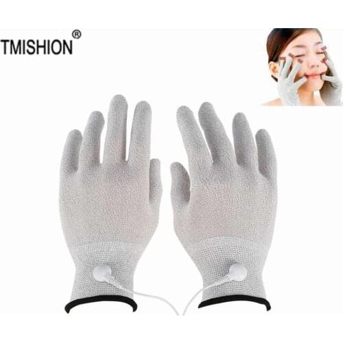 1 Pair Massage Electrode Gloves Electricity Conductive Gloves Electro Shock Glove Fiber Electrotherapy Hand Massage Health Care