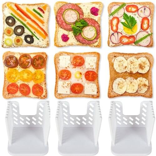 Plastic Adjustable Bread Slicer Toast Loaf Sandwich Cutter Mold Kitchen Gadget