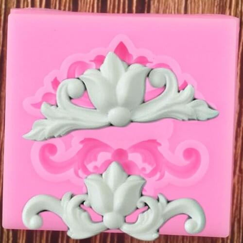 Relief Cake Border Silicone Molds Lotus Flower Fondant Mould Cake Decorating Tools Chocolate Gumpaste Polymer Clay Candy Moulds