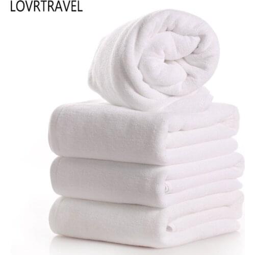 Luxury Turkish Cotton Bath Towel 70x140 cm, White - Easy Care Machine Wash Large Bath Towel 75x155 Cm Serviette De Bain