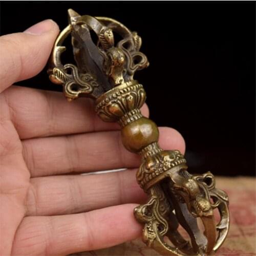 Tantric Buddhism Supply Dharma-vessel High-end Manual Molten Pure Brass Particular Archaistic Xiangmo-chu Auspicious Decoration