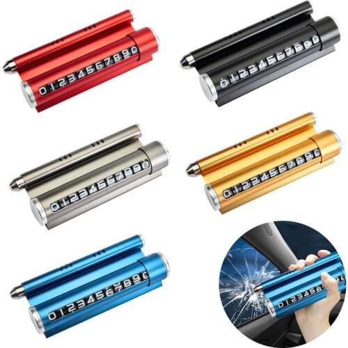 Multifunction Safety Hammer Car Window Breaker Life-Saving Escape Rescue Tool Perfume Holder Car Parking Card Emergency Tool