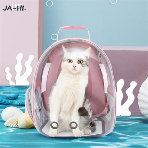 Breathable Pet Carriers Small Dog Cat Backpack Travel Space Capsule Cage Pet Transport Bag Carrying For Cats Cat Carrier Bags
