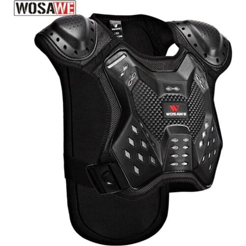 WOSAWE 5-15 Years Old Kids Motorbike Armor Back Bandage Spine Protector Roller Bike Bicycle Ski Body Support Safe Vest Jackets