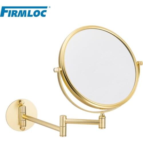 Firmtloc Extendable 8 inch 1X3X Magnifying Bathroom Mirror Smart Mirror Makeup Wall Mounted Mirror Bathroom Mirror Gold Mirror
