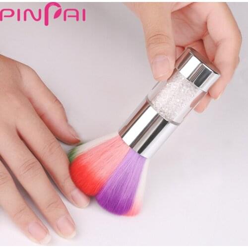 1PCS Professional Nail Art Dust Brush Makeup Brushes Nail Art Care Soft Remove Dust Acrylic Rhinestones Handle Beauty Tools